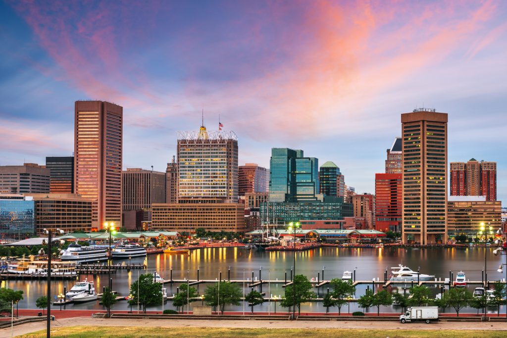 Baltimore, Maryland, USA Skyline on the Inner Harbor